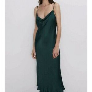 Green Zara Slip Dress